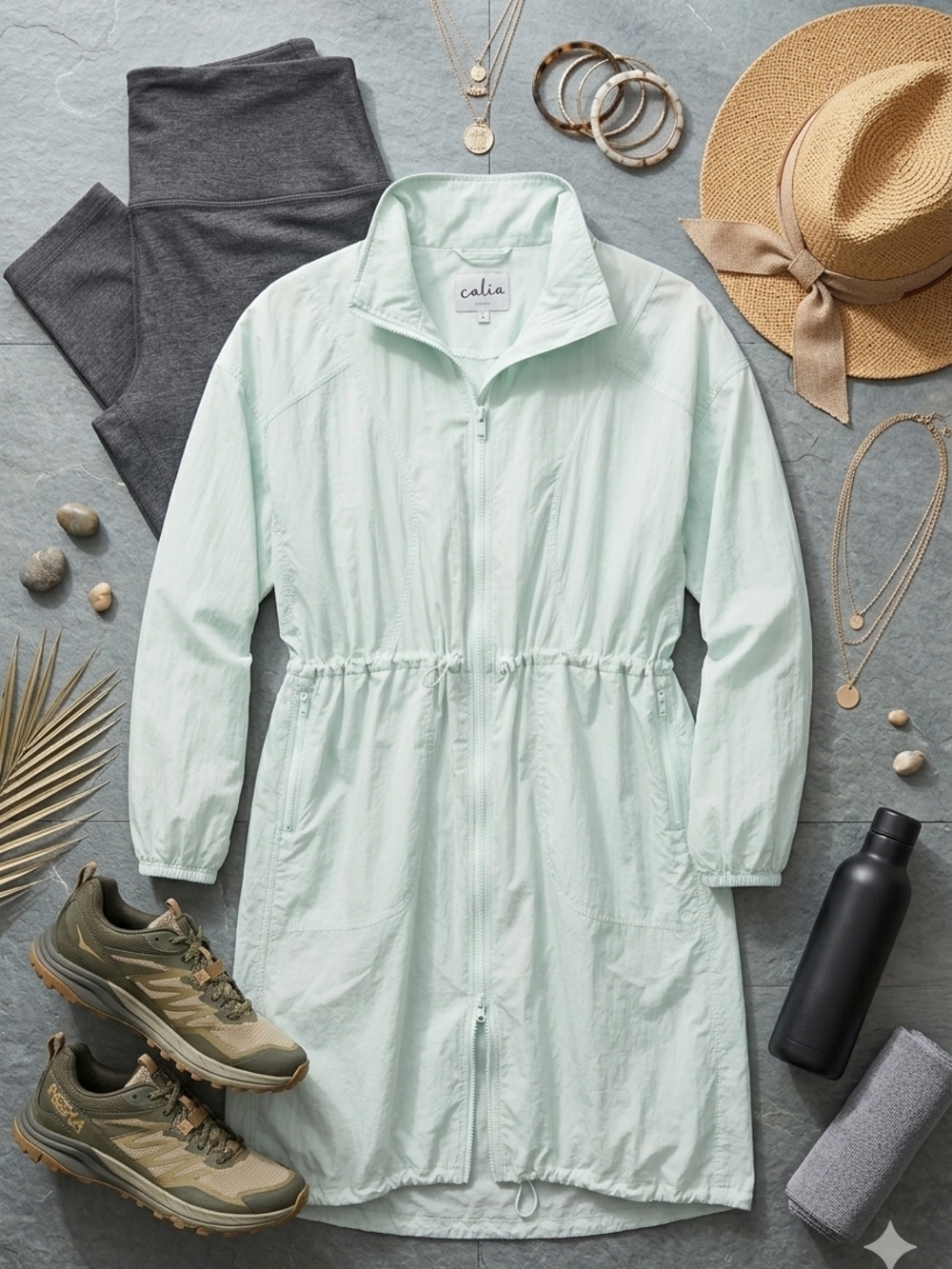 CALIA Light Mint Maxi Windbreaker - M/L